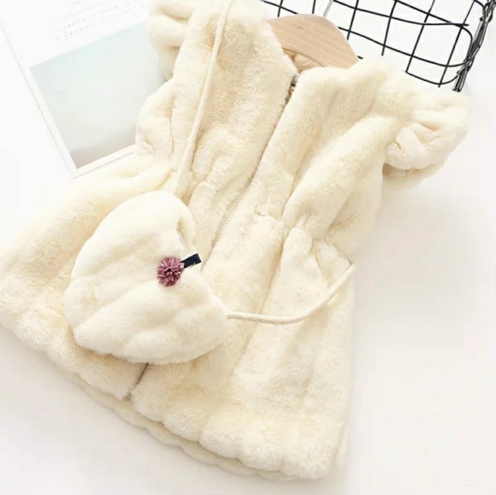 Last 1! Fur Vest Jacket With Purse Girl